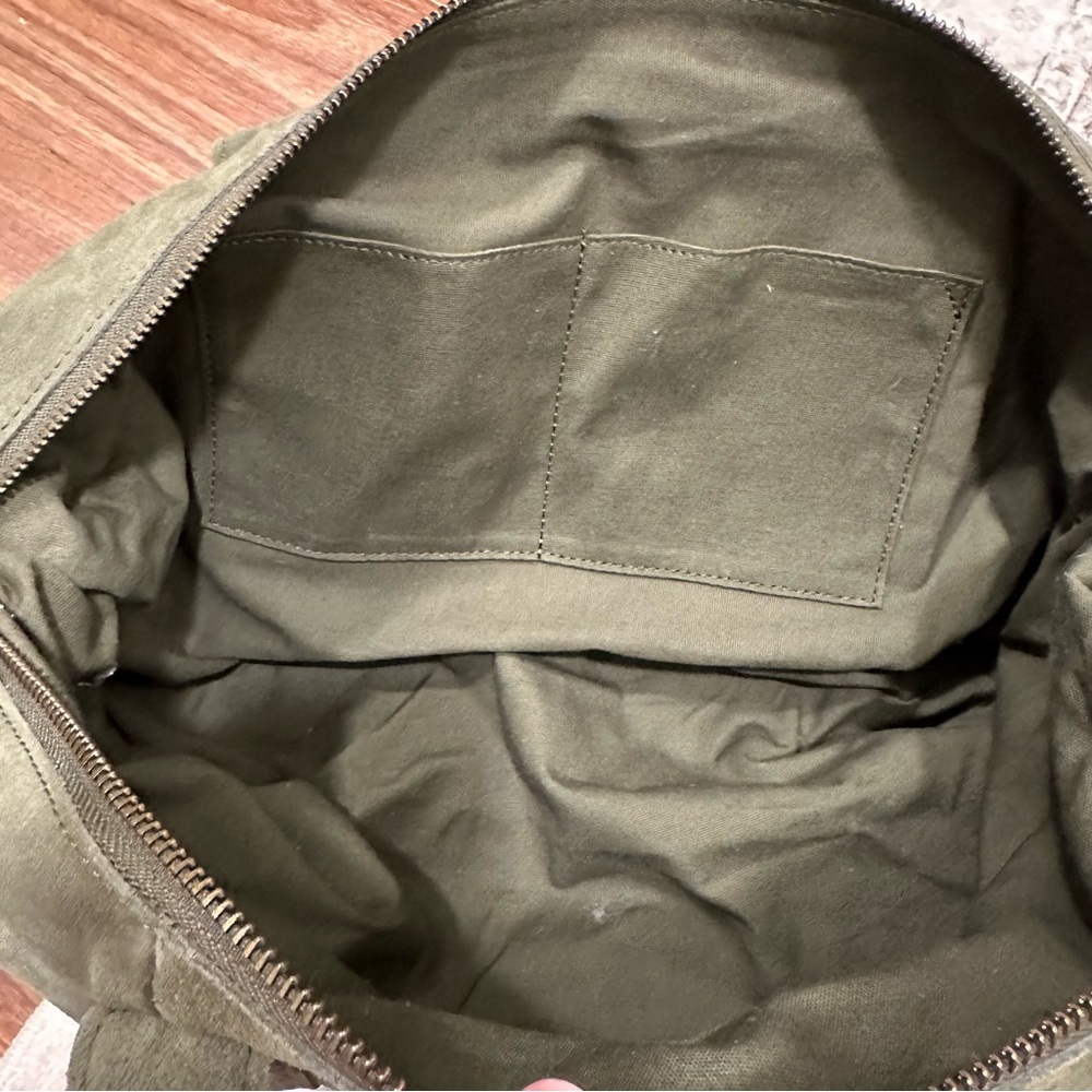 M.I.L.A. Ria Olive Green Suede Duffel Bag - Picture 13 of 16
